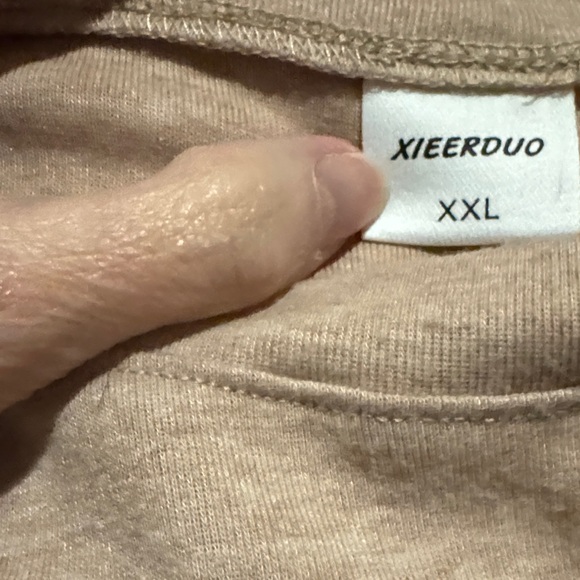 Women's Long Sleeve Beige Top - Picture 3 of 4